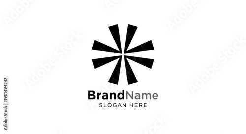 Black Radial Logo Design Element Placeholder.