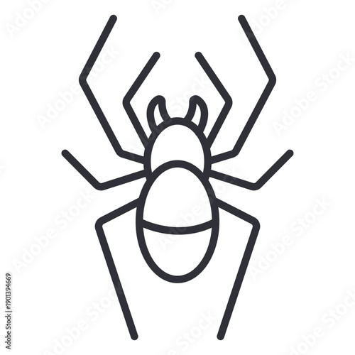 Spider from top geometric stroke