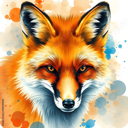 red fox illustration 