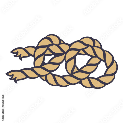 Double knot rope color stroke