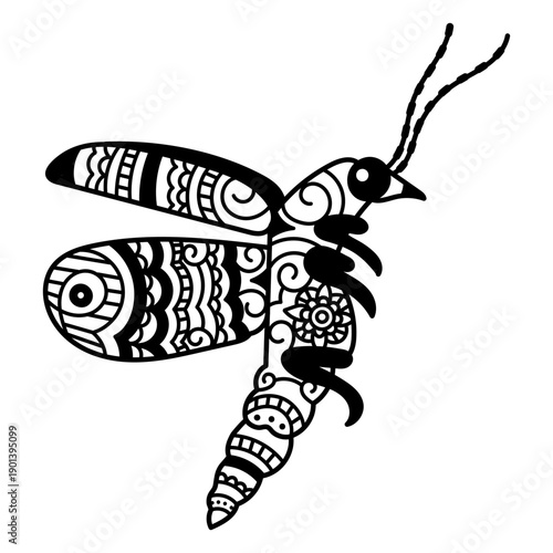 Flying insect mandala