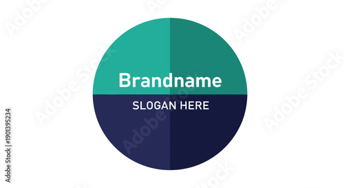 Circular Logo Template with Brandname Slogan.