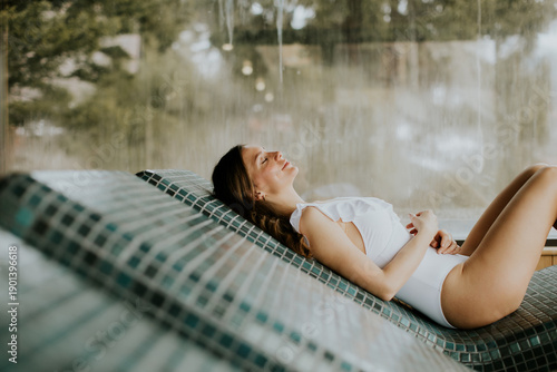 Relaxing moment of a woman ...