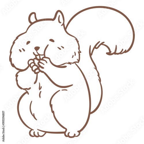 Squirrel eating stroke