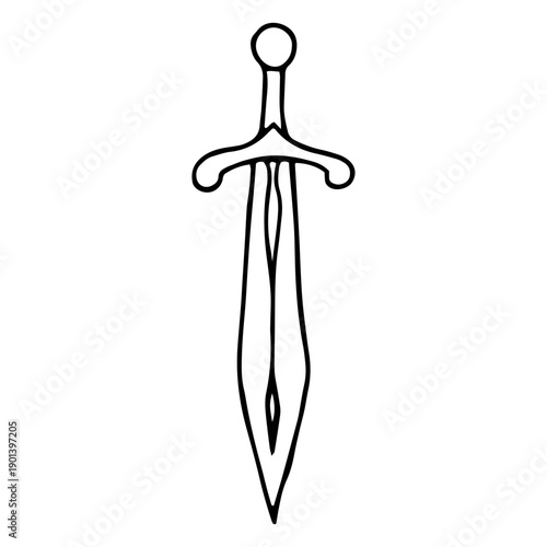 Wide straight dagger stroke