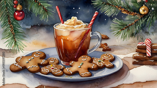 christmas cookies and coffee