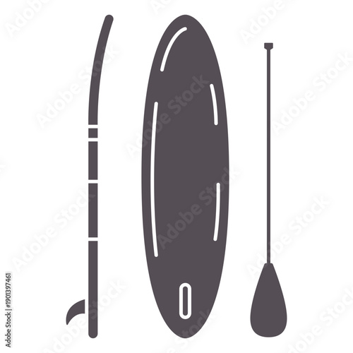 Paddleboards with paddle cut out