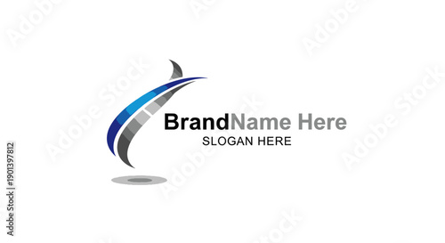 Modern Dolphin Logo Design Element.