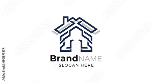 Modern House Logo Design Template Vector.