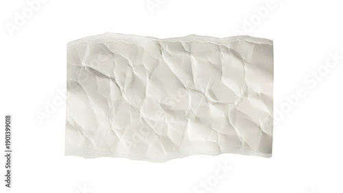 Wallpaper Mural Crumpled white paper texture isolated on transparent background Torontodigital.ca