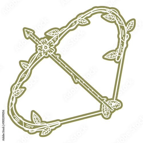 Bow and arrow archery flowers