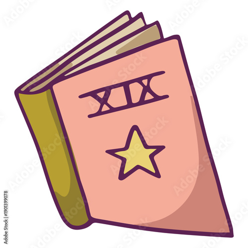 Magic pink book color stroke