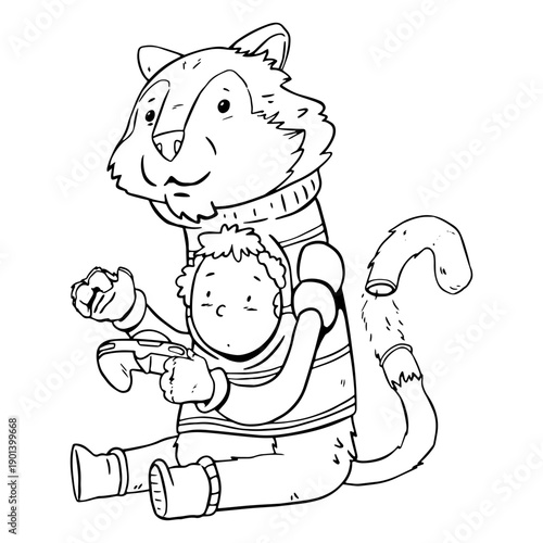 Squirrel animal gamer character