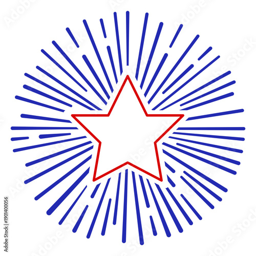 Star firework stroke