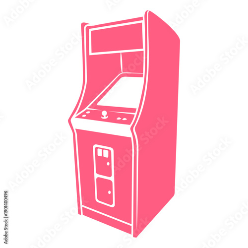 Vintage gaming arcade cut out