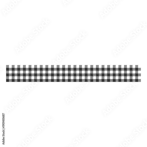 Black &amp; white checkered pattern filled stroke