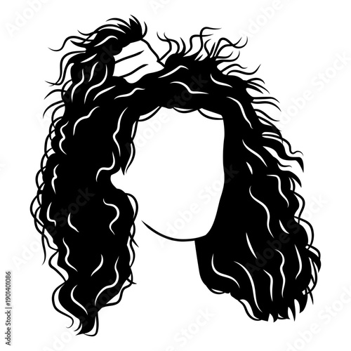 80's frizzy hair cut out