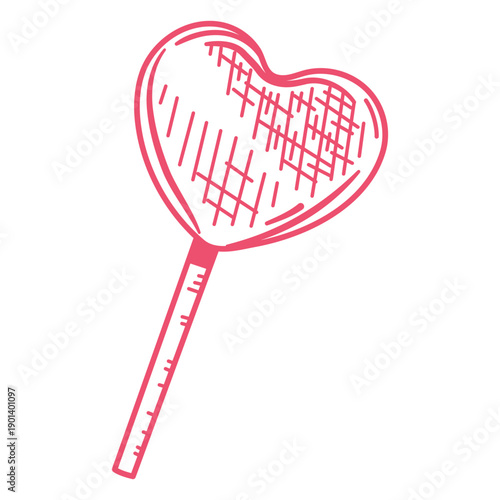 Heart shaped lollipop stroke