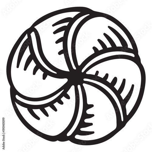 Flower button filled stroke