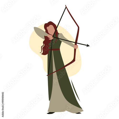 Medieval woman archer