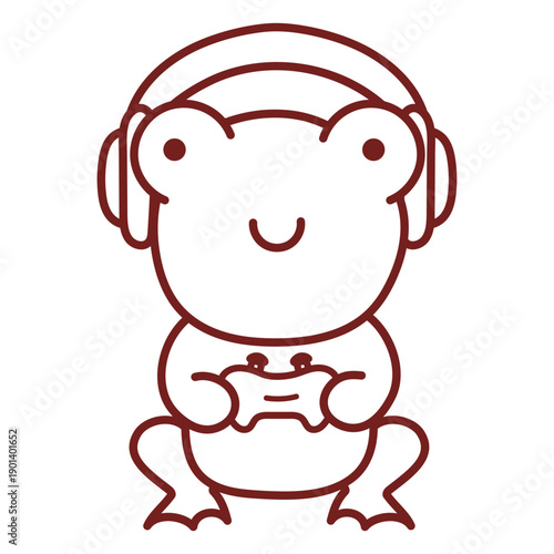 Baby frog animal gamer