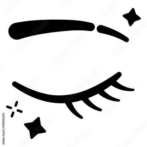 Lashes and eyebrow stroke