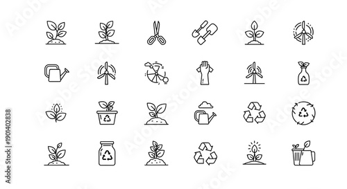 Collection of icons representing various medicinal herbs and natural remedies Vector
