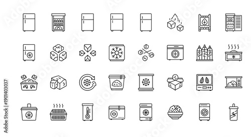 Collection of various icons representing daily life and office activities Vector