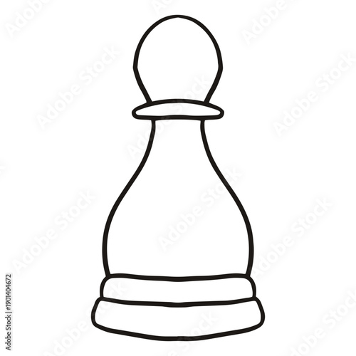 Pawn simple chess piece stroke