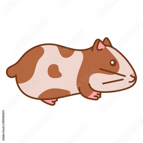 Side cute hamster color