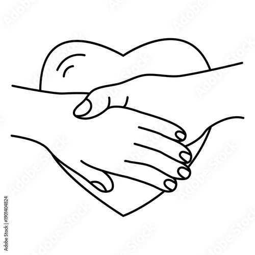 Shaking hands and heart stroke