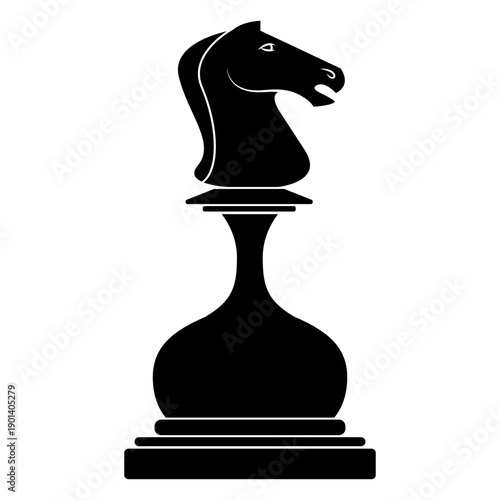 Knight chess piece cut out