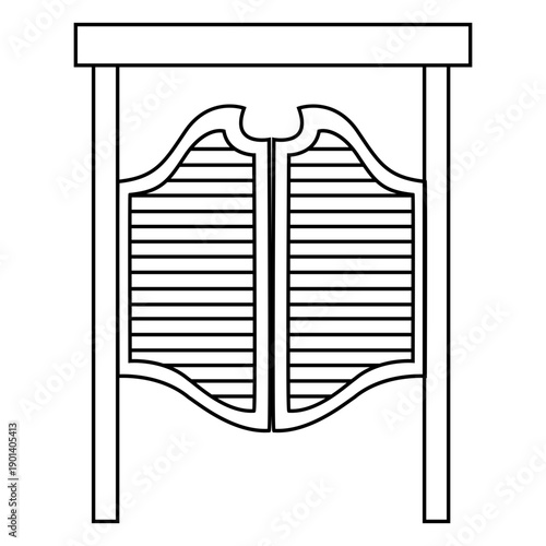 Wild west swing doors stroke