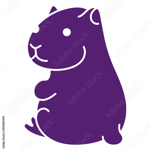 Sitting hamster cut out