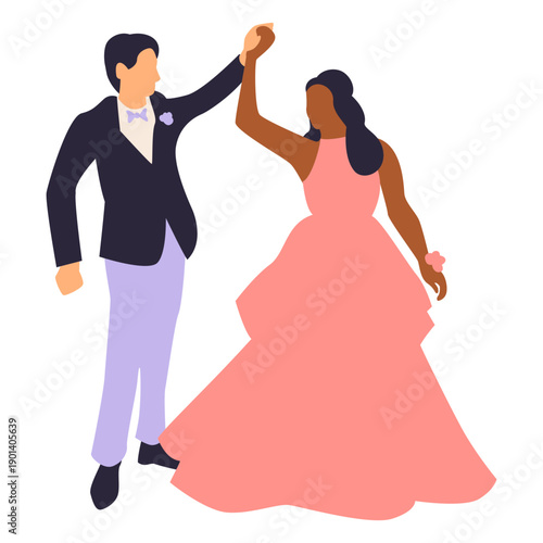 Couple dancing homecomming flat