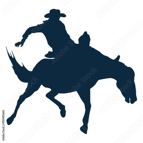 Cowboy on horse silhouette