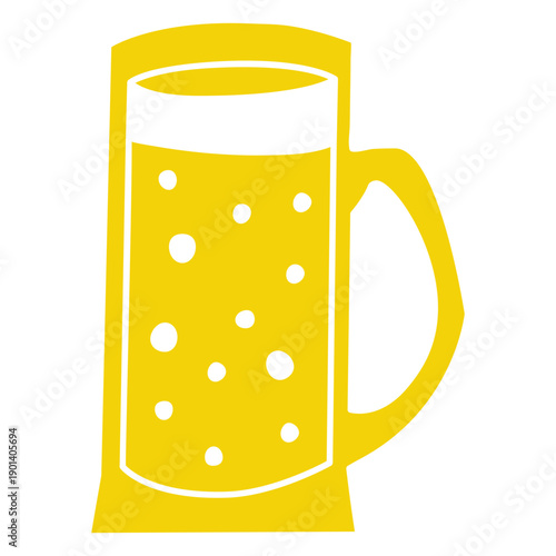 Beer glass flat cut out