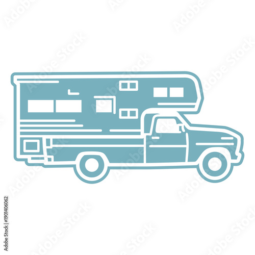 Camper truck cut-out
