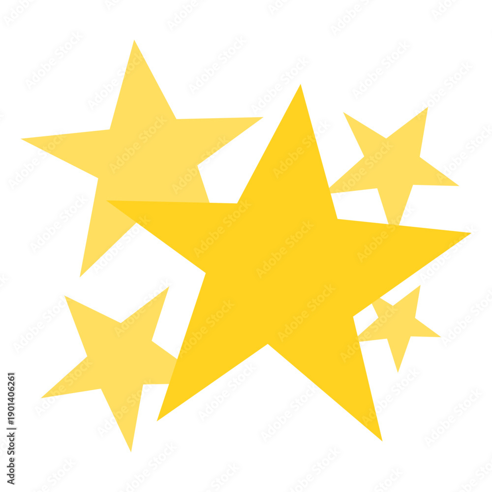 Obraz premium Five yellow stars