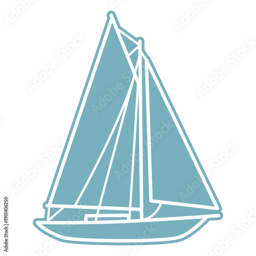 Sailboat vessel cut-out