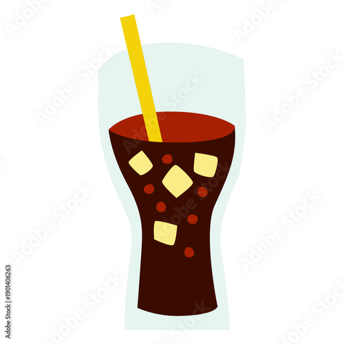 Drink glass color flat