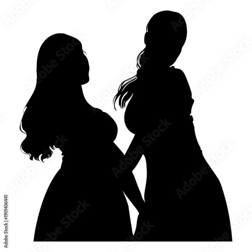 Girls prom silhouette