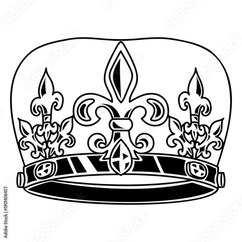 King crown filled stroke