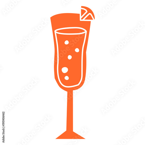 Drink glass color cut out