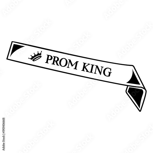Prom king sash cut out