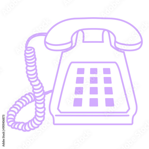 Landline telephone filled stroke