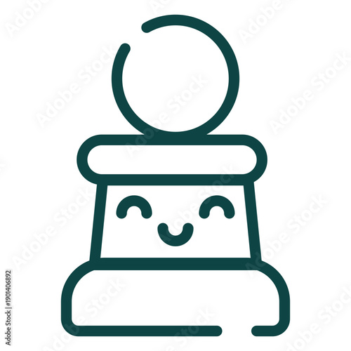Pawn cute chess piece simple stroke
