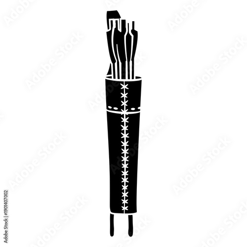 Archery arrows detailed silhouette