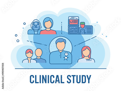 A group of people participating in a clinical study with a doctor leading the research