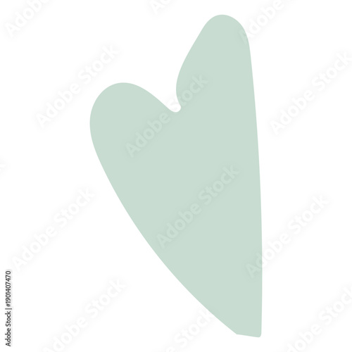 Light blue heart flat